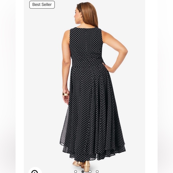 Georgette Flyaway Maxi Dress- 20W Navy - Picture 2 of 5